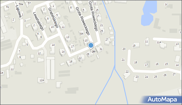 Wieluń, Grota-Roweckiego Stefana, gen., 26, mapa Wieluń