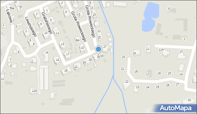 Wieluń, Grota-Roweckiego Stefana, gen., 31, mapa Wieluń