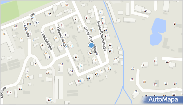 Wieluń, Grota-Roweckiego Stefana, gen., 8d, mapa Wieluń