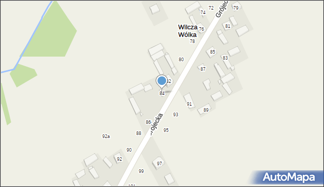 Wilcza Wólka, Grójecka, 84, mapa Wilcza Wólka