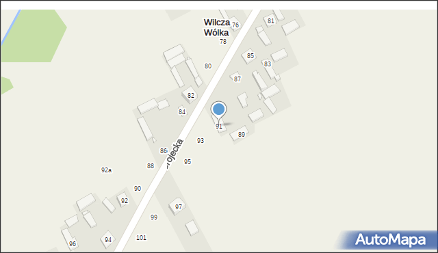 Wilcza Wólka, Grójecka, 91, mapa Wilcza Wólka