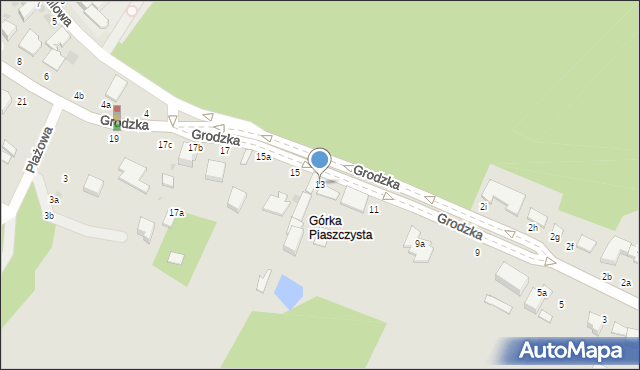 Włocławek, Grodzka, 13, mapa Włocławka