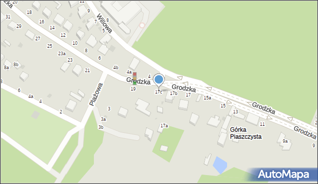 Włocławek, Grodzka, 17c, mapa Włocławka