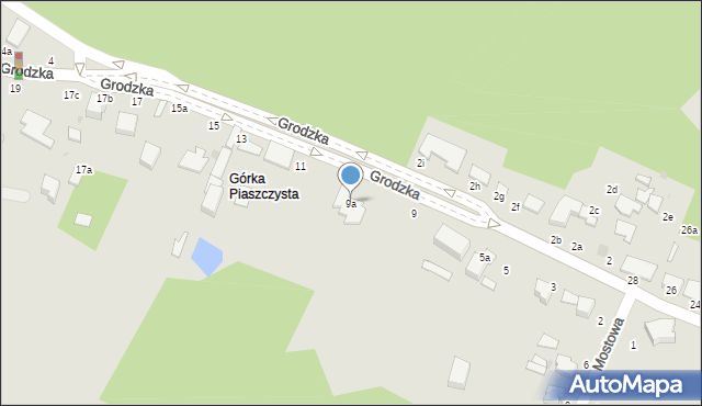 Włocławek, Grodzka, 9a, mapa Włocławka