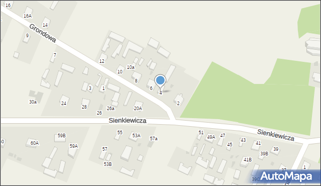 Wojcieszków, Grondowa, 4, mapa Wojcieszków