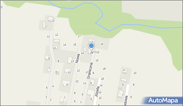 Wola Filipowska, Graniczna, 15, mapa Wola Filipowska