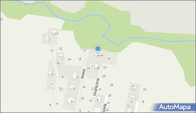 Wola Filipowska, Graniczna, 17, mapa Wola Filipowska
