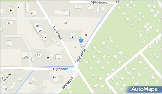 Wola Mrokowska, Graniczna, 5, mapa Wola Mrokowska