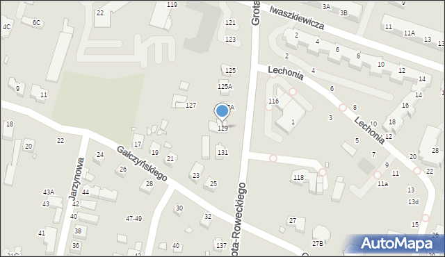 Wrocław, Grota-Roweckiego Stefana, gen., 129, mapa Wrocławia