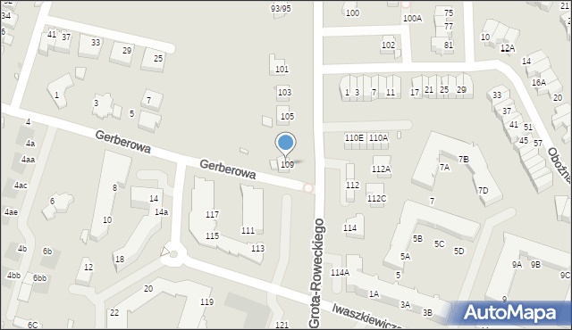 Wrocław, Grota-Roweckiego Stefana, gen., 109, mapa Wrocławia