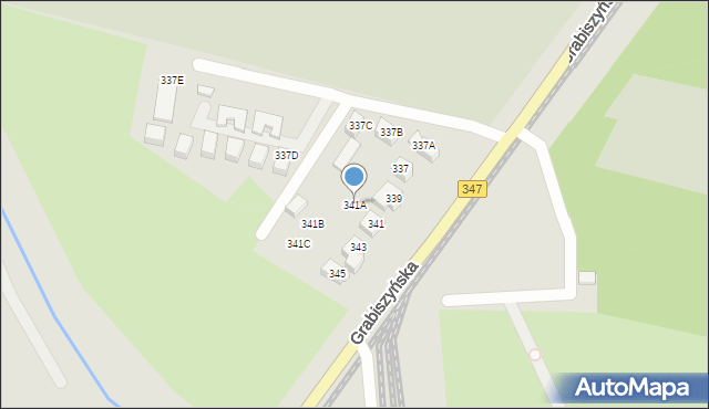 Wrocław, Grabiszyńska, 341A, mapa Wrocławia