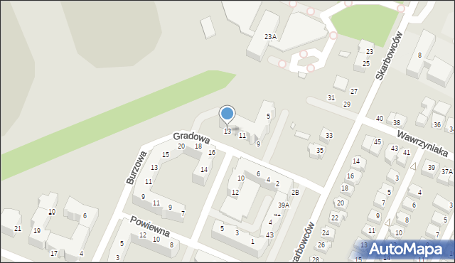 Wrocław, Gradowa, 13, mapa Wrocławia