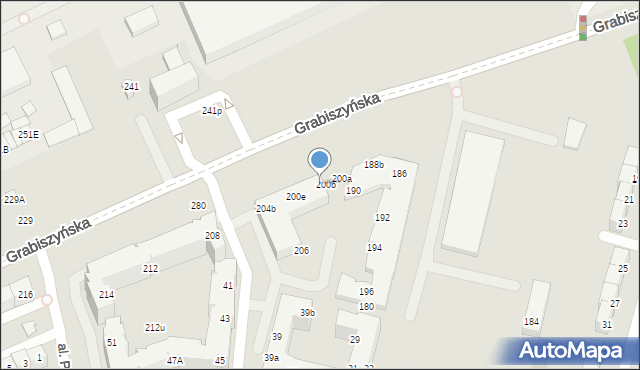 Wrocław, Grabiszyńska, 200c, mapa Wrocławia