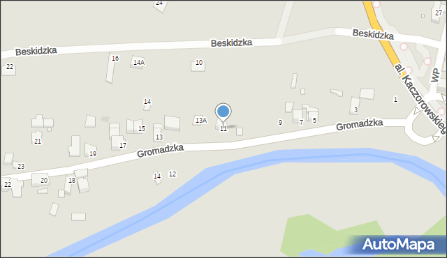 Wrocław, Gromadzka, 11, mapa Wrocławia