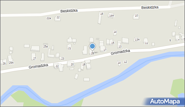 Wrocław, Gromadzka, 19, mapa Wrocławia