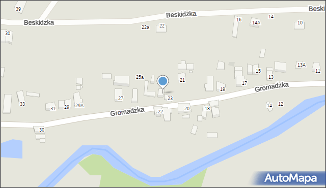 Wrocław, Gromadzka, 25, mapa Wrocławia