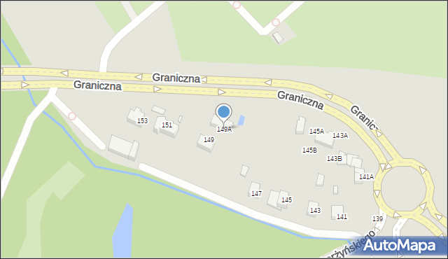 Wrocław, Graniczna, 149A, mapa Wrocławia