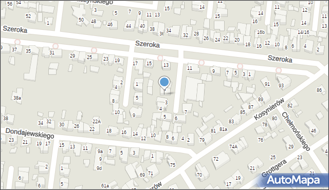 Września, Grudzielskiego Kazimierza, gen., 2, mapa Wrześni