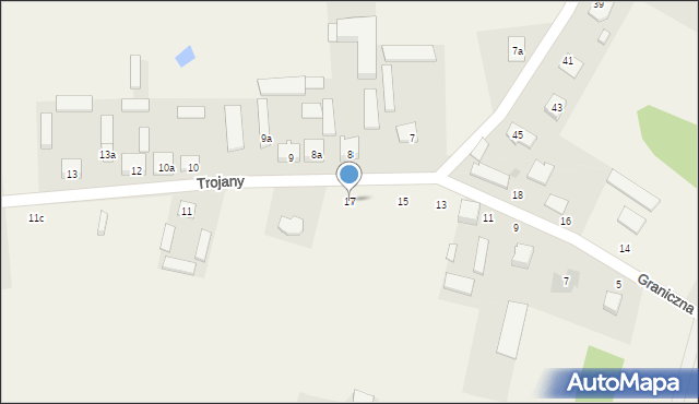 Wszebory, Graniczna, 17, mapa Wszebory