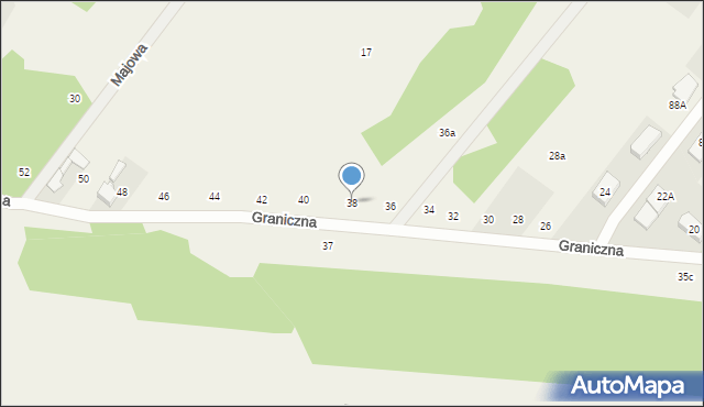 Wyględy, Graniczna, 38, mapa Wyględy