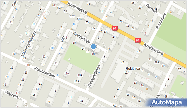 Zabrze, Grabskiego Władysława, 18, mapa Zabrza