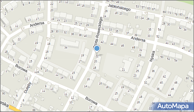 Zabrze, Grota-Roweckiego Stefana, gen., 22, mapa Zabrza