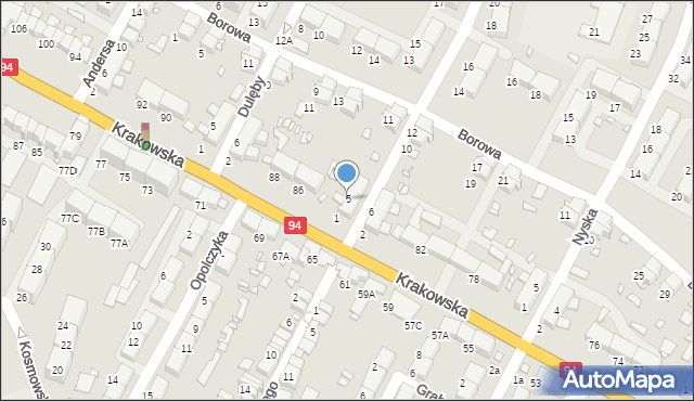 Zabrze, Grota-Roweckiego Stefana, gen., 5, mapa Zabrza