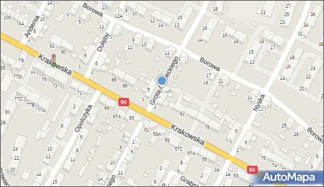 Zabrze, Grota-Roweckiego Stefana, gen., 8, mapa Zabrza