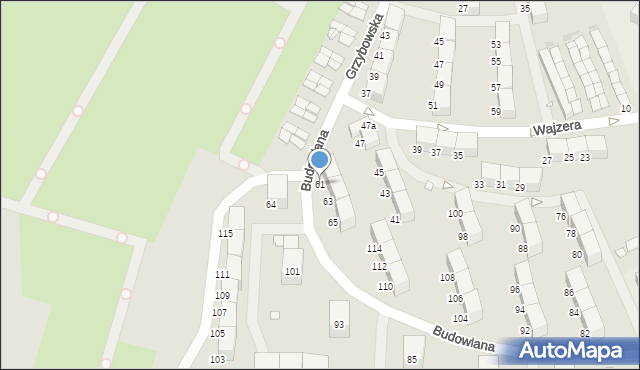 Zabrze, Grzybowska, 61, mapa Zabrza