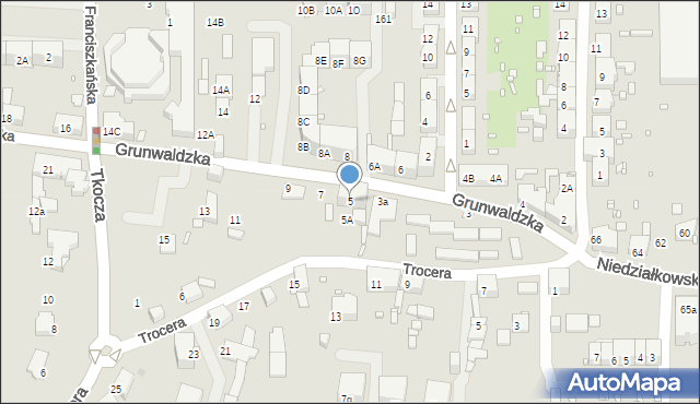 Zabrze, Grunwaldzka, 5, mapa Zabrza