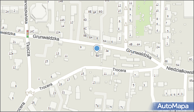 Zabrze, Grunwaldzka, 5A, mapa Zabrza