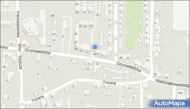 Zabrze, Grunwaldzka, 6A, mapa Zabrza