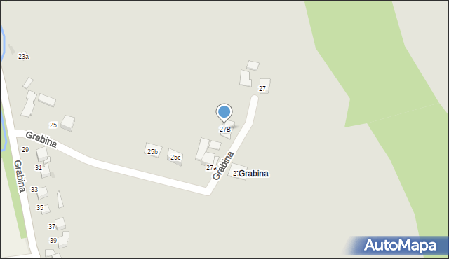 Zakliczyn, Grabina, 27B, mapa Zakliczyn