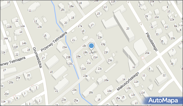 Zakopane, Grunwaldzka, 17b, mapa Zakopanego