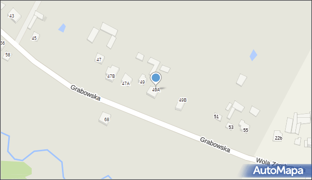 Zambrów, Grabowska, 49A, mapa Zambrów
