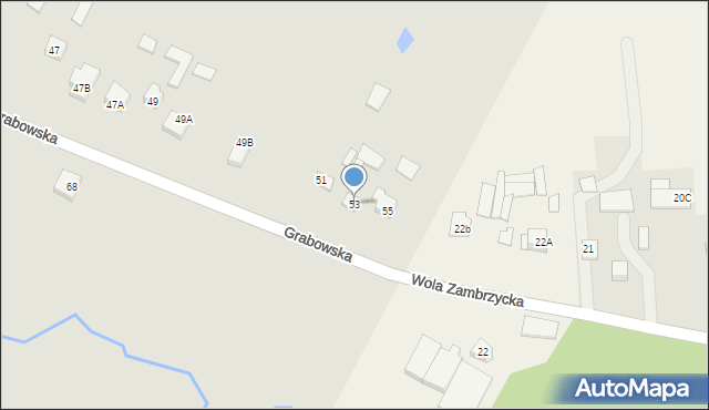 Zambrów, Grabowska, 53, mapa Zambrów