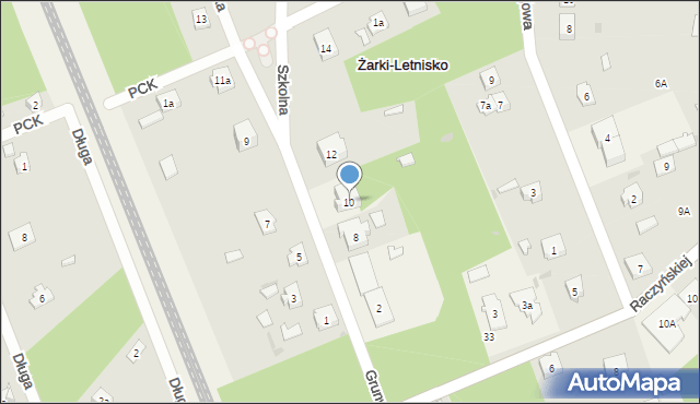 Żarki-Letnisko, Grunwaldzka, 10, mapa Żarki-Letnisko