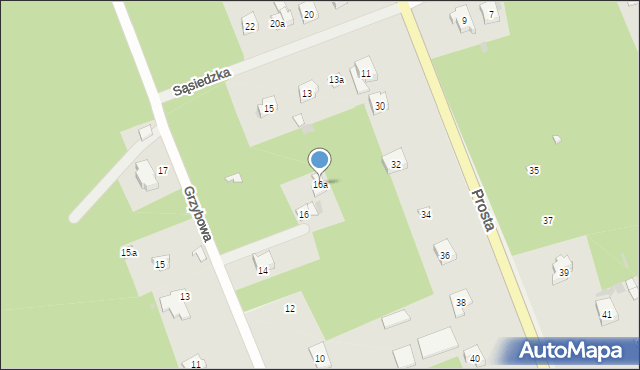 Żarki-Letnisko, Grzybowa, 16a, mapa Żarki-Letnisko