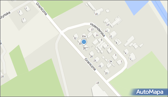 Zbąszyń, Graniczna, 28, mapa Zbąszyń