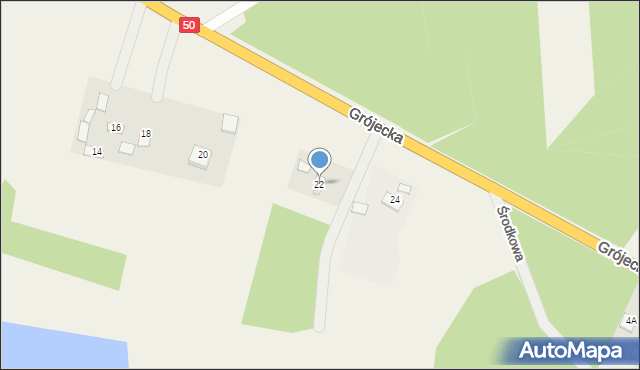 Zbiroża, Grójecka, 22, mapa Zbiroża