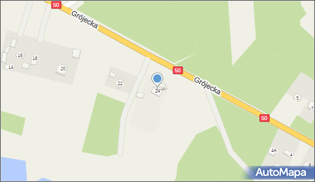 Zbiroża, Grójecka, 24, mapa Zbiroża