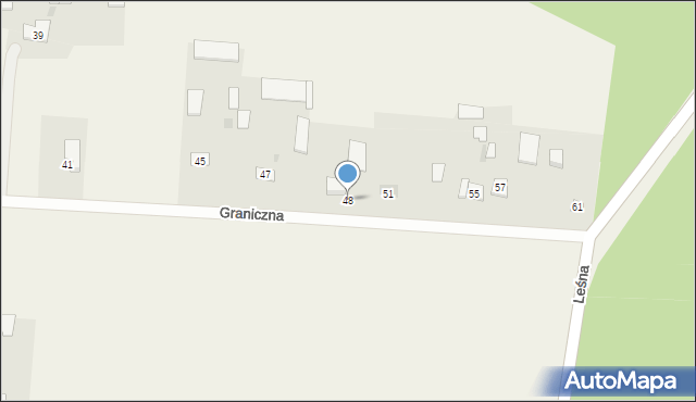 Zbuczyn, Graniczna, 48, mapa Zbuczyn