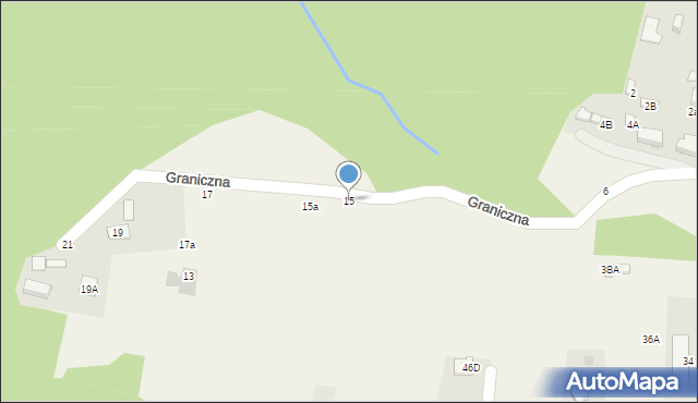 Zbylitowska Góra, Graniczna, 15, mapa Zbylitowska Góra