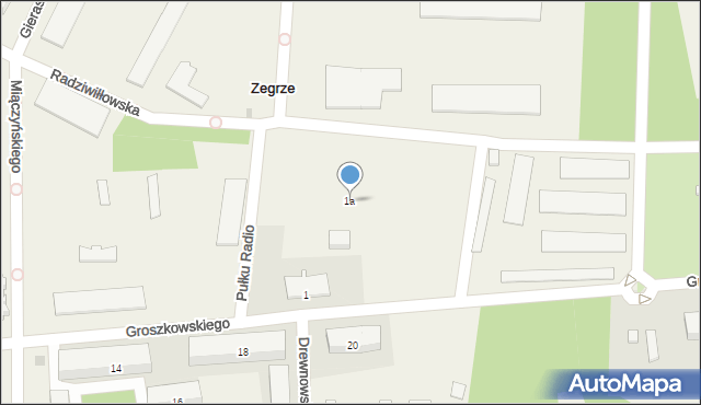 Zegrze, Groszkowskiego Janusza, prof., 1a, mapa Zegrze