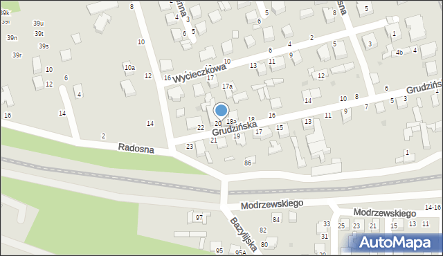 Zgierz, Grudzińska, 20, mapa Zgierz