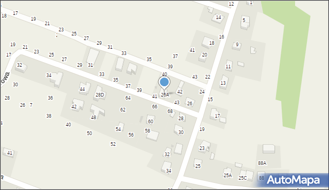 Zgłobice, Graniczna, 26A, mapa Zgłobice