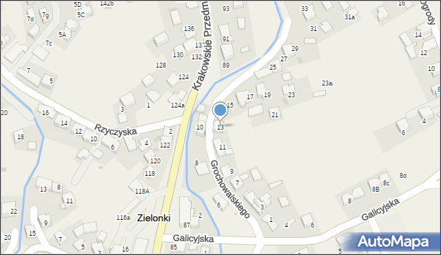 Zielonki, Grochowalskiego Feliksa, dr., 13, mapa Zielonki