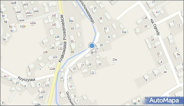 Zielonki, Grochowalskiego Feliksa, dr., 25, mapa Zielonki