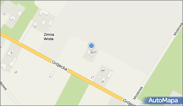 Zimna Woda, Grójecka, 15, mapa Zimna Woda