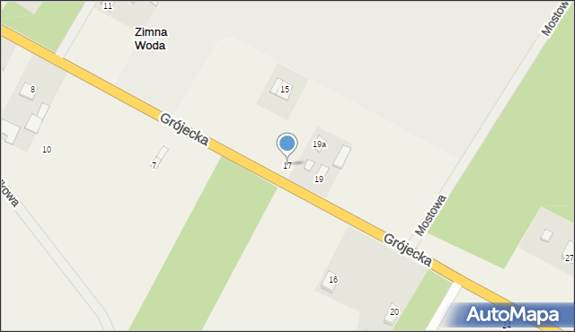 Zimna Woda, Grójecka, 17, mapa Zimna Woda